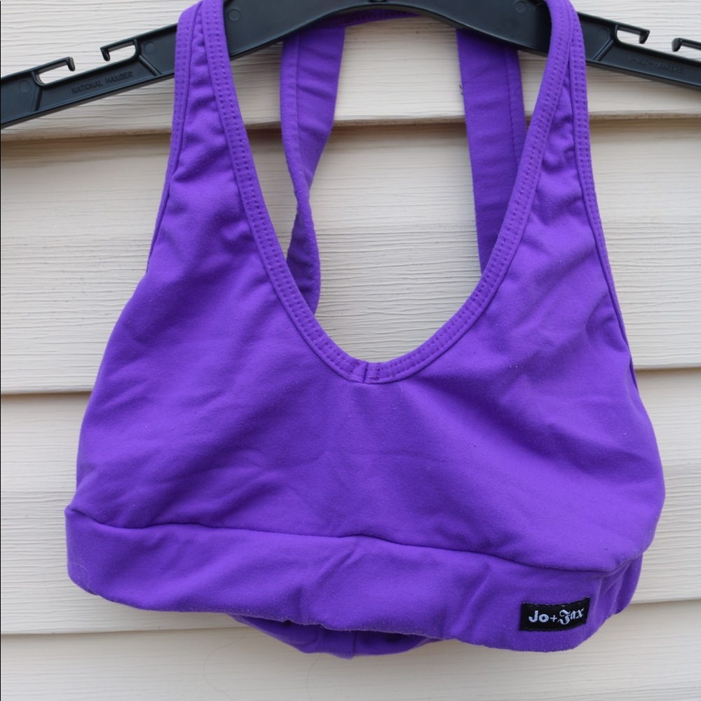 Purple sports bra